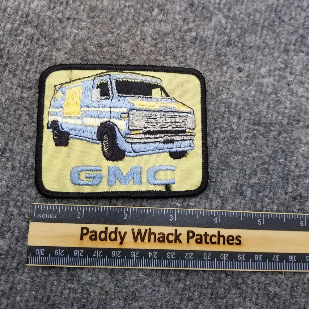 Vintage GMC Van Patch Car Auto 80s