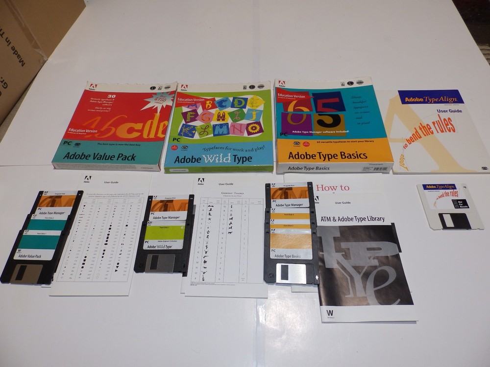 Vintage Software-Adobe Value Pack, Wild Type, Type Basics, TypeAlign for Windows