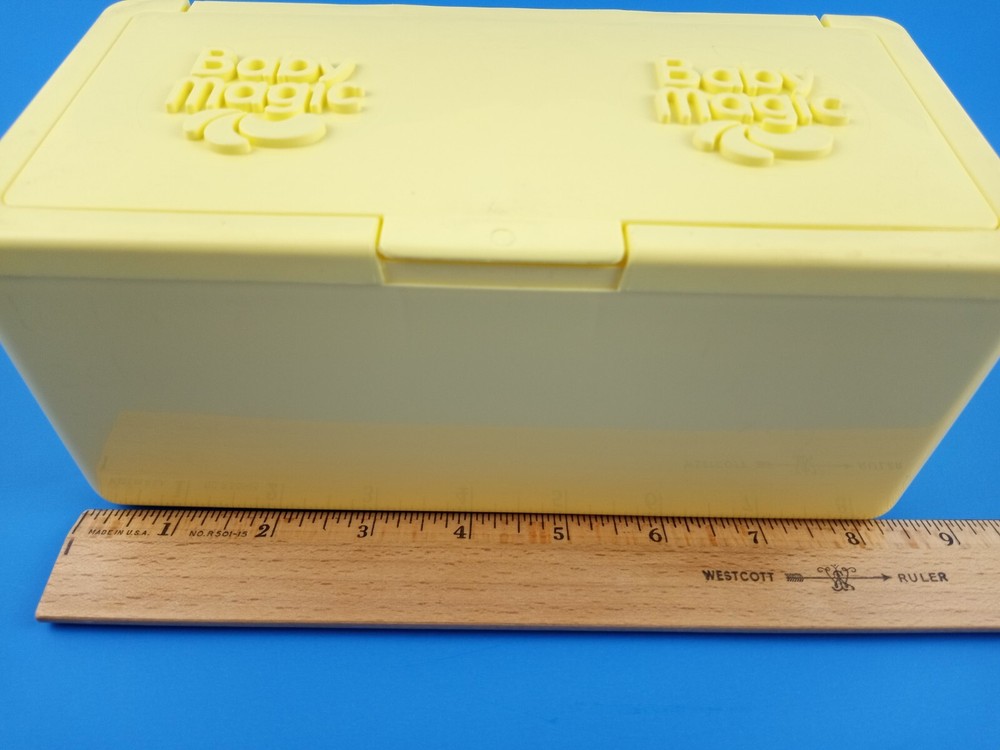 Baby Magic Yellow Wipe Box Vintage