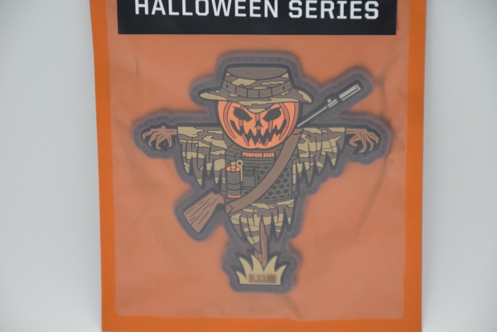 5.11 TACTICAL HALLOWEEN SERIES SCARECROW PATCH/LOGO PATCH HOOK/LOOP BACKING RARE