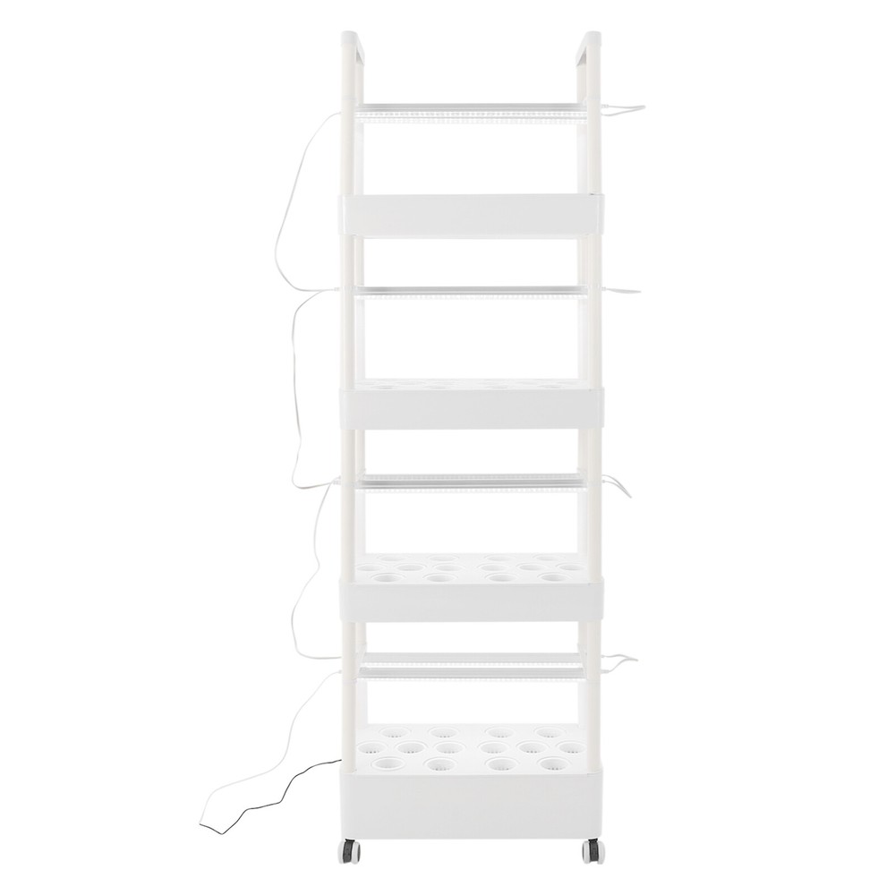 4 Tiers Hydroponic System Growing Tower With Lights 56 Pods Vertical Planter Kit