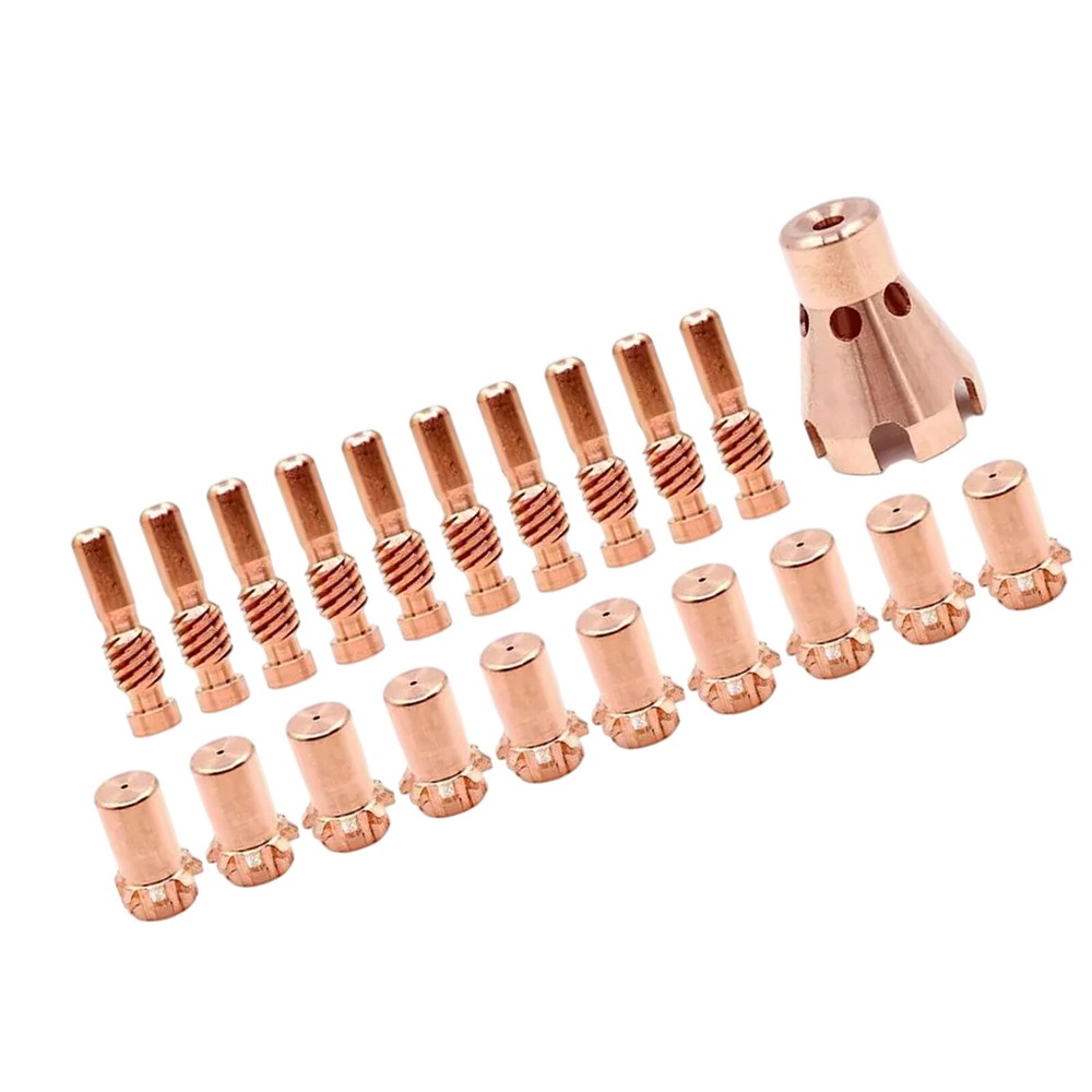 21pcs Plasma Electrode TipDrag Shield Cap for Lincoln ProCut-55/80 Cutter Torch