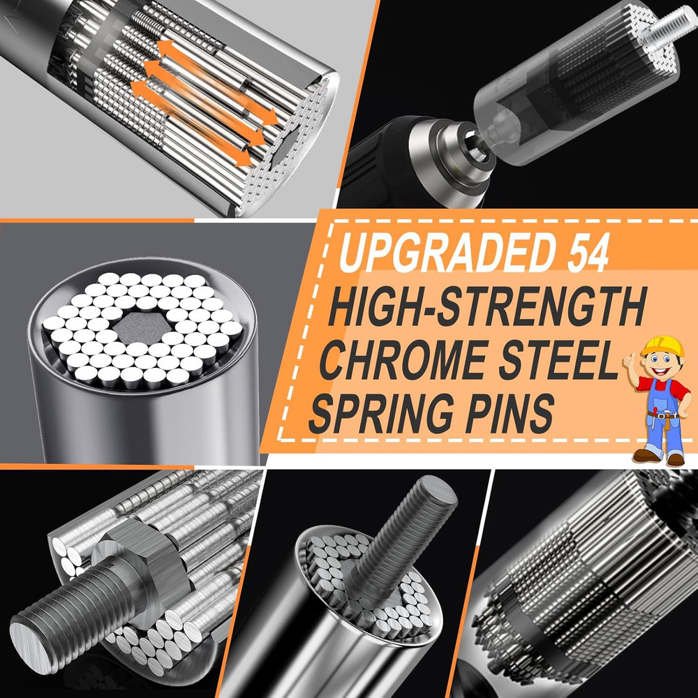 Universal Socket Tool Set with Power Drill Adapter - Perfect Valentine's Gift