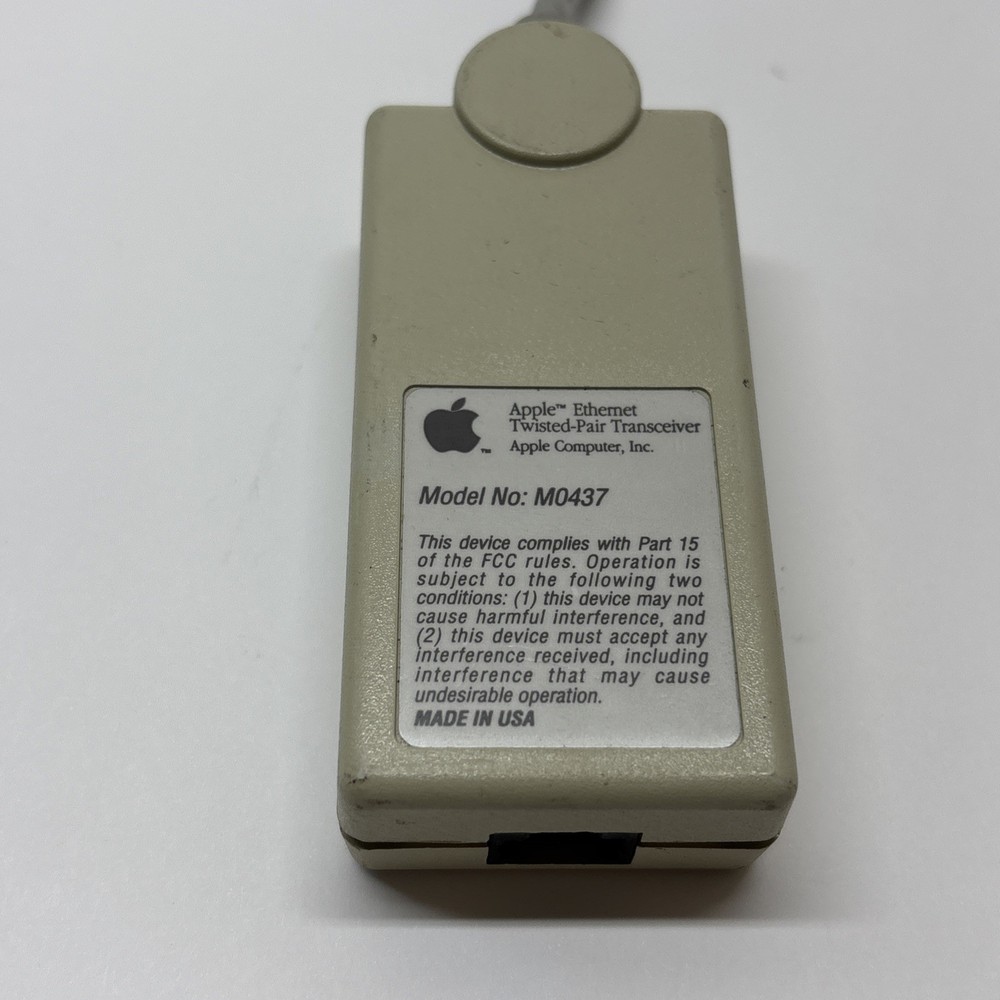 Vintage Apple M0437 Ethernet Twisted-Pair Transceiver