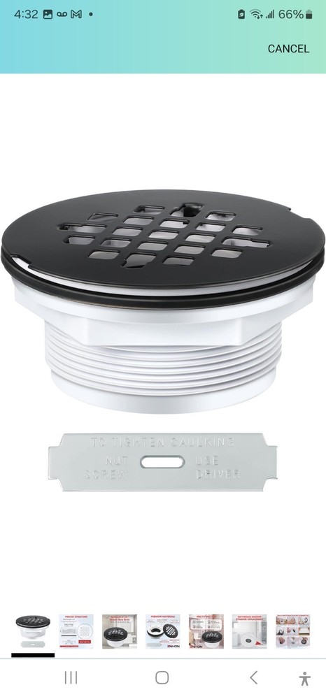 Enhon 4 1/4 OD shower Drain Assembly