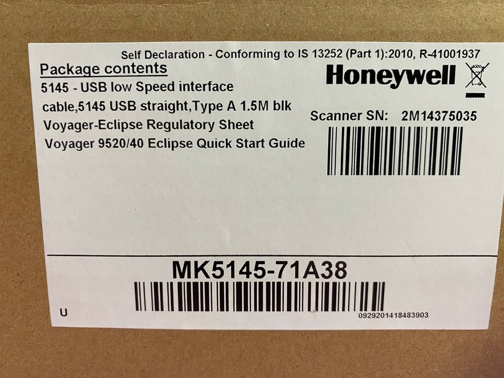 HONEYWELL MK5145-71A38 WITH 5145 USB LOW SPEED INTERFACE CABLE