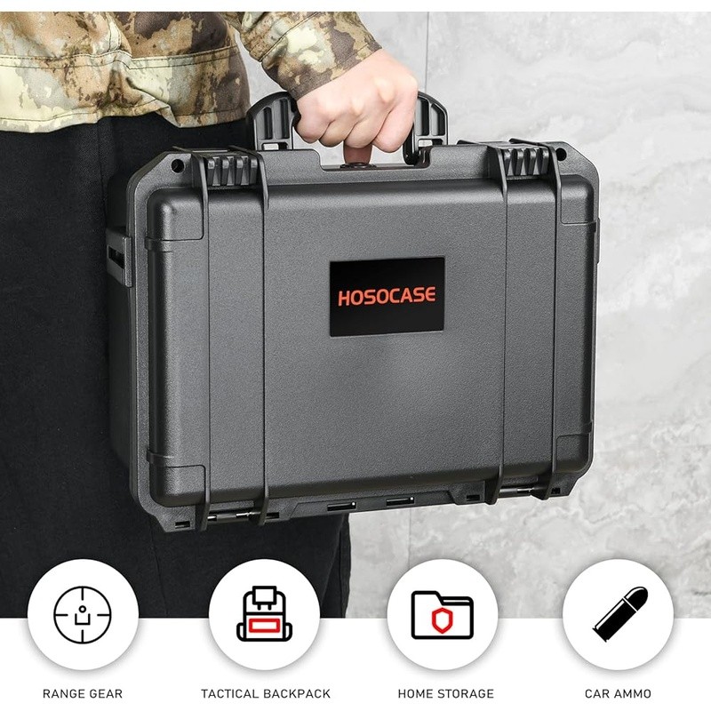 9mm Ammo Storage Box Waterproof Heavy Duty Organizer Lockable Durable Case New