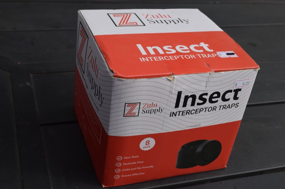 Zulu Supply Bed Bug Interceptors, Traps, 8 Pack, Black, Bedbug