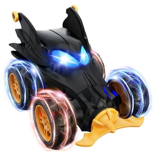 Remote Control Car for Boys, 360° Rotating 4WD Stunt RC Cars with Cute Cool Bat