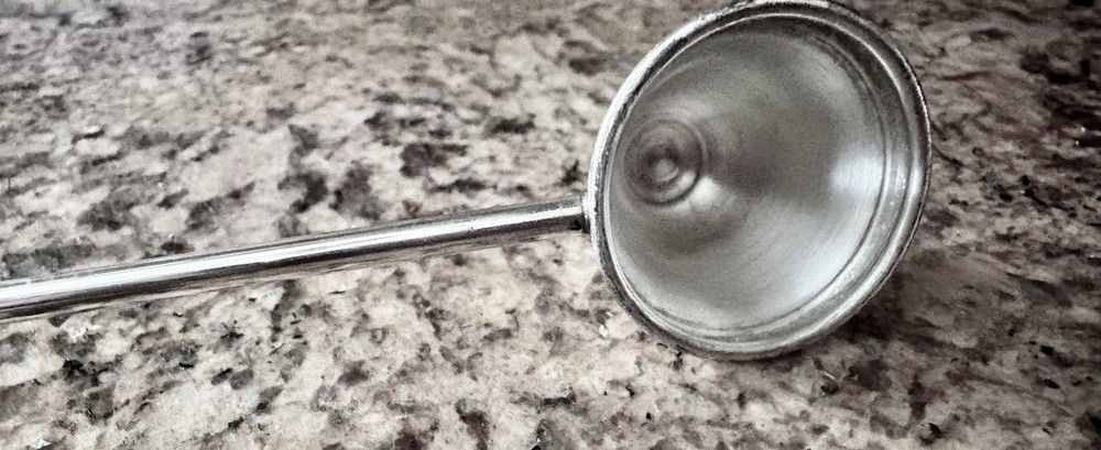 VINTAGE STERLING SILVER REED & BARTON CANDLE SNUFFER, 10”