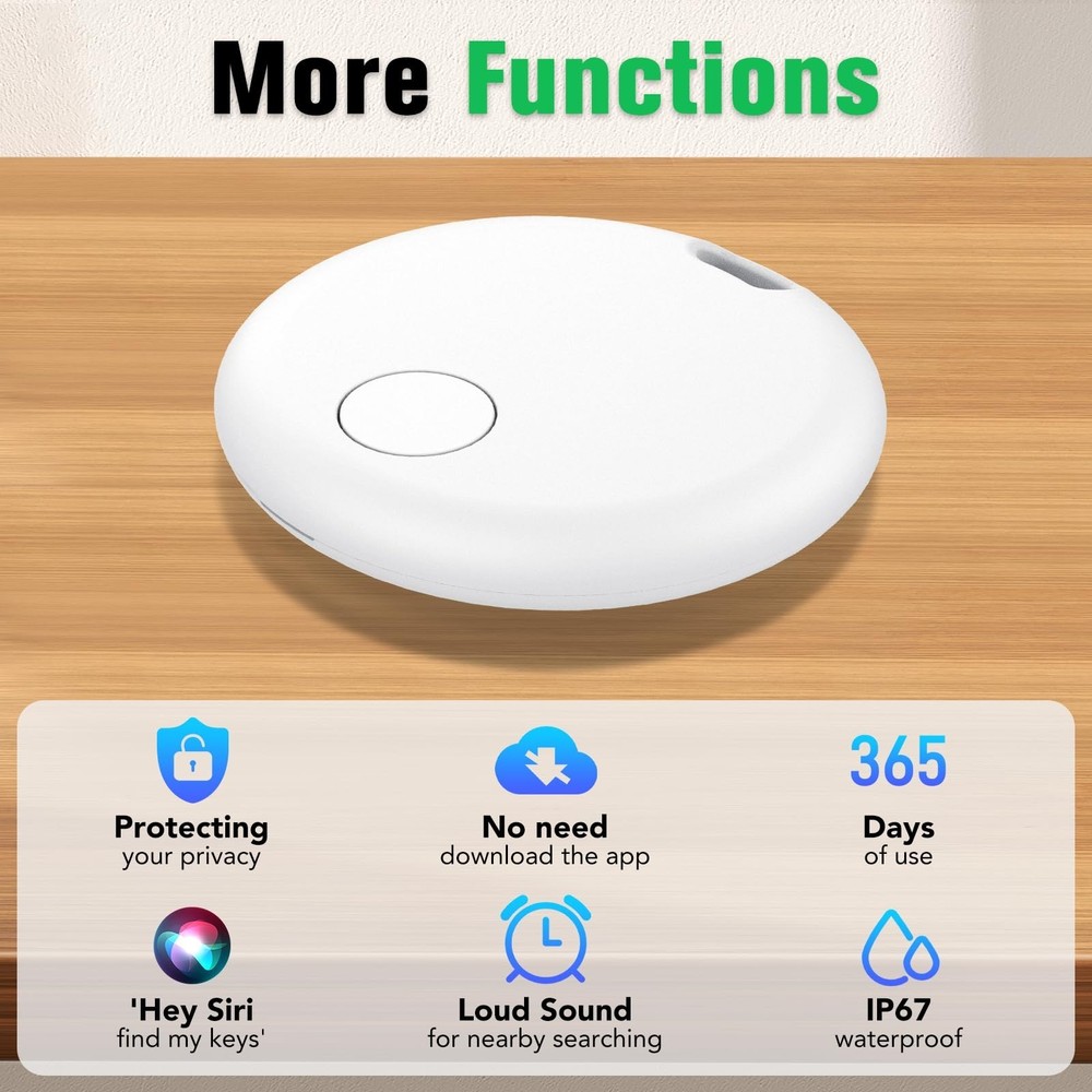 Air Tracker Tag-4 Pack: Smart Bluetooth Tracker, Item Finder Works with Apple...
