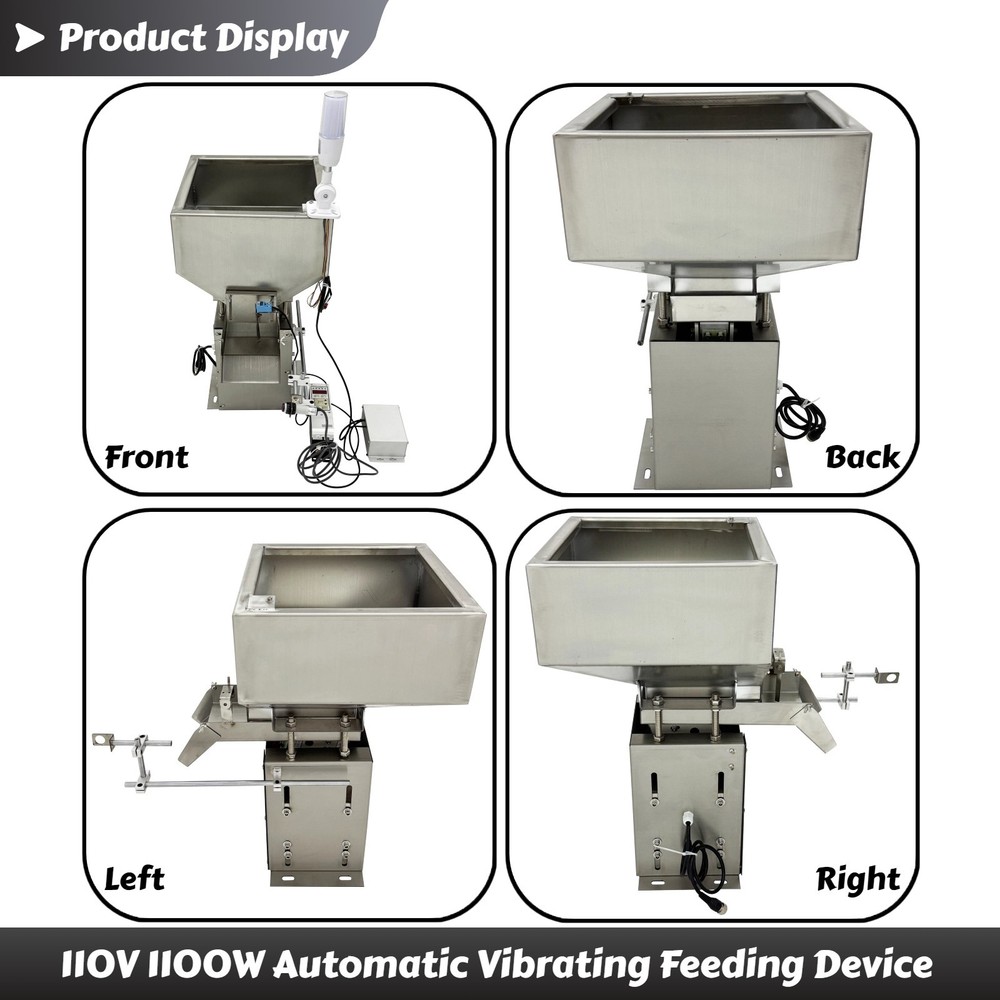 110V Stainless Steel Square Silo Vibrating Disk Automatic Vibrating Feeder