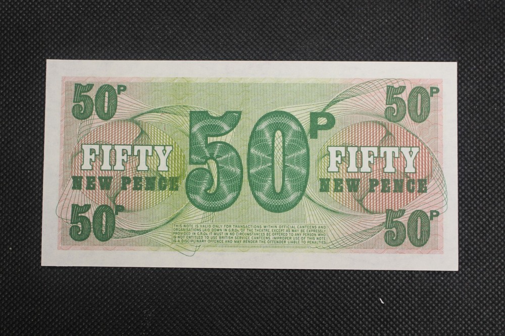British Armed Forces 50 Pence Uncirculated - 1 Note