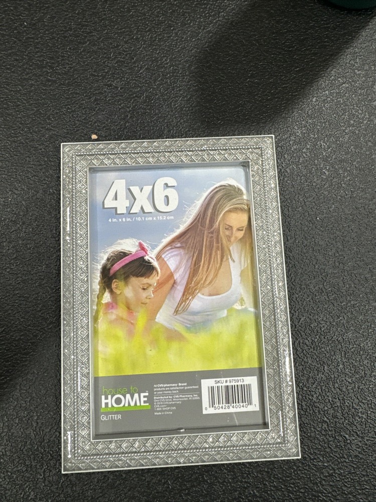 2 Pack!! CVS House To Home 4x6 Glitter Picture Frames.