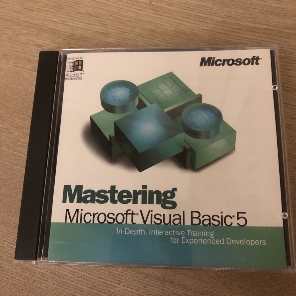 Microsoft Visual Basic 5.0 Cd Rare With Cd Key Mint Software EUC