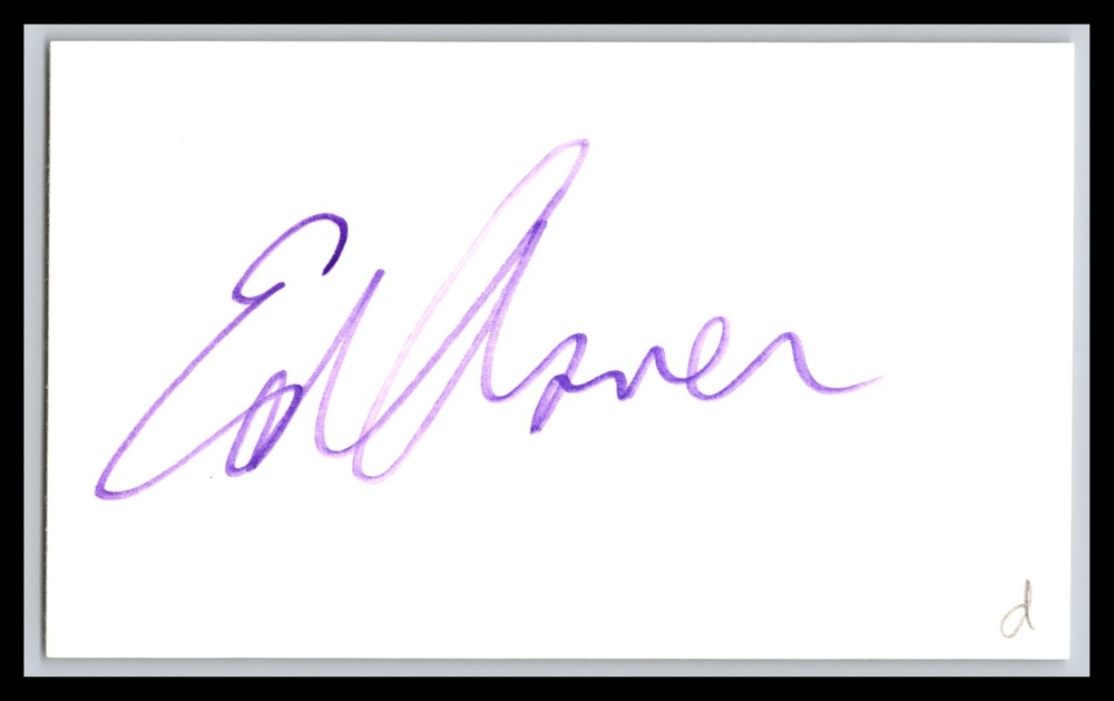 Edward Asner - Actor - 3x5 Card - Signed / Autographed (d)