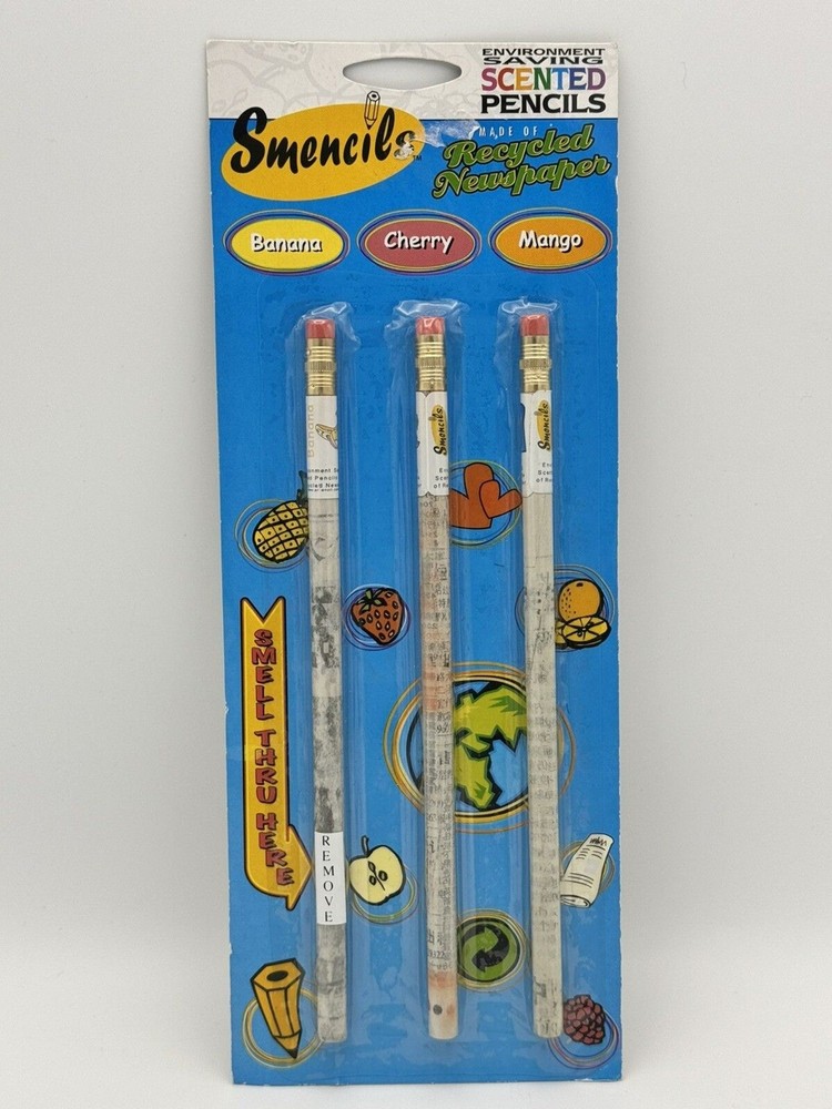 SMENCILS Scented Pencils New MADE WITH Recycled NEWSPAPER