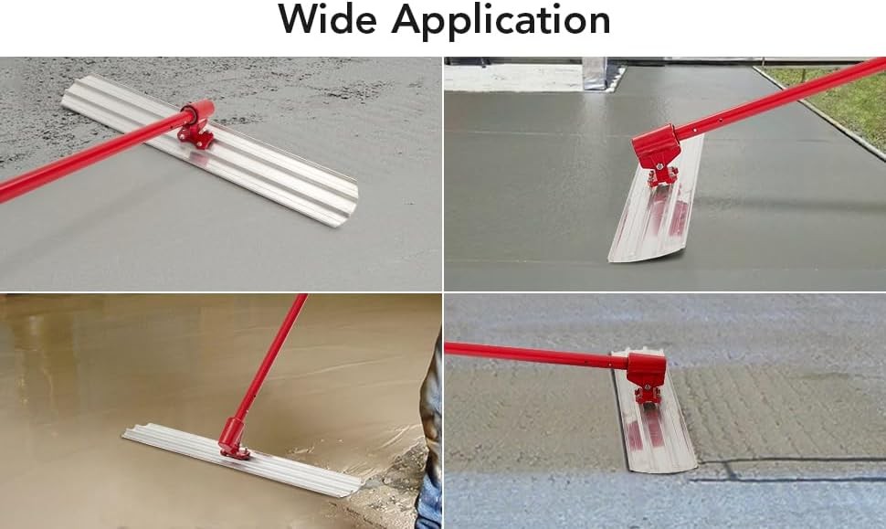 Bull Float Magnesium Concrete Float 48"x8" Concrete Tool Trowel Float 3 Handles