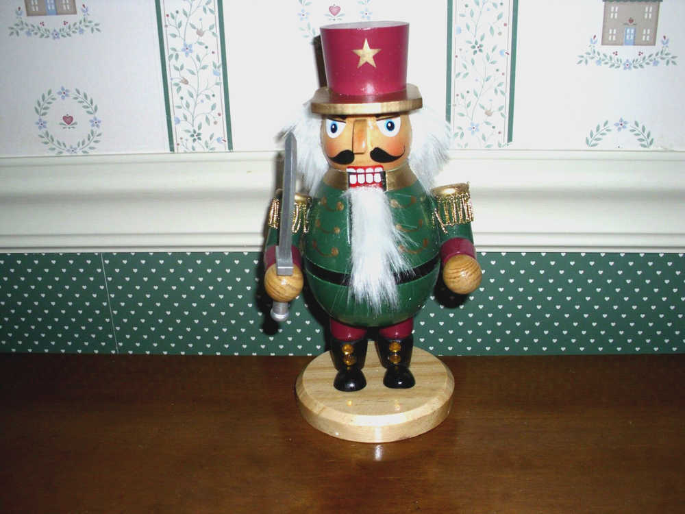 KURT ADLER-8" CHUBBY SOLDIER NUTCRACKER-NEW