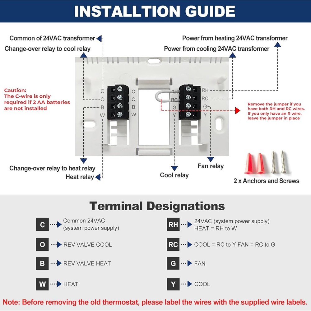Non-Programmable Conventional Single Stage 1 Heat/1 Cool Energy Saving Digital