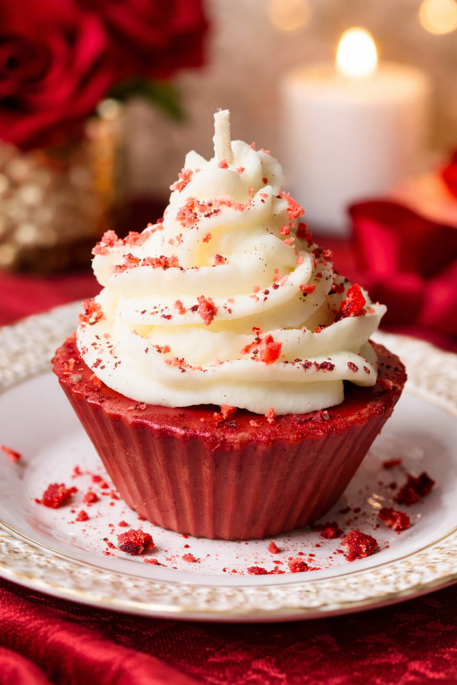 Red Velvet Cupcake Candle