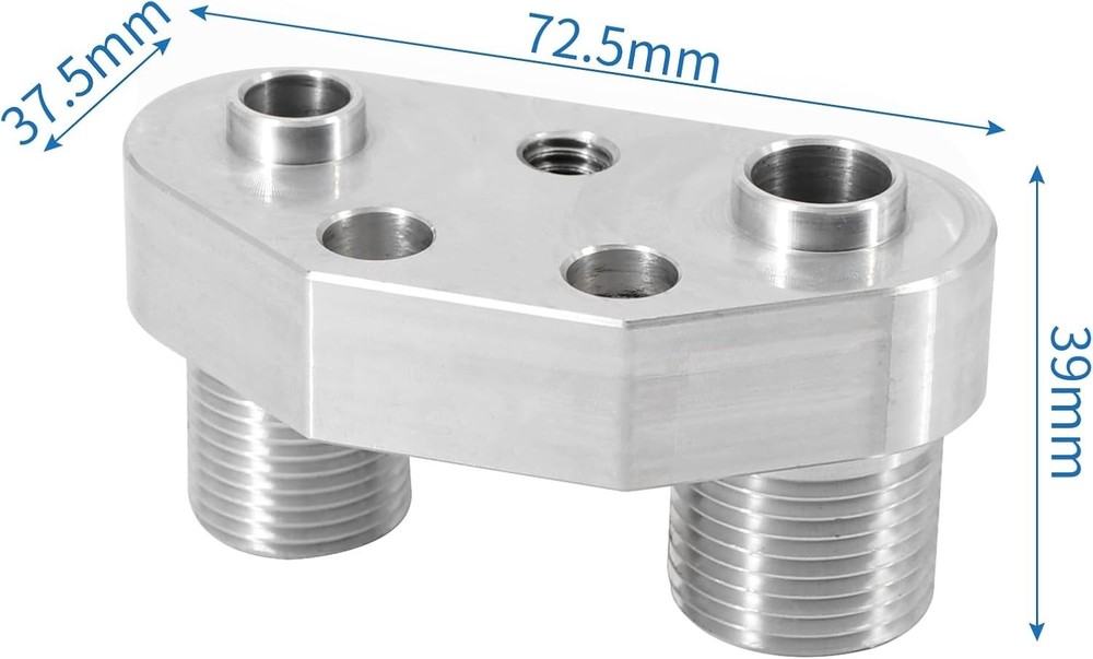A/C Compressor Curved Manifold w/Adapter Fitting Compatible with Sanden...