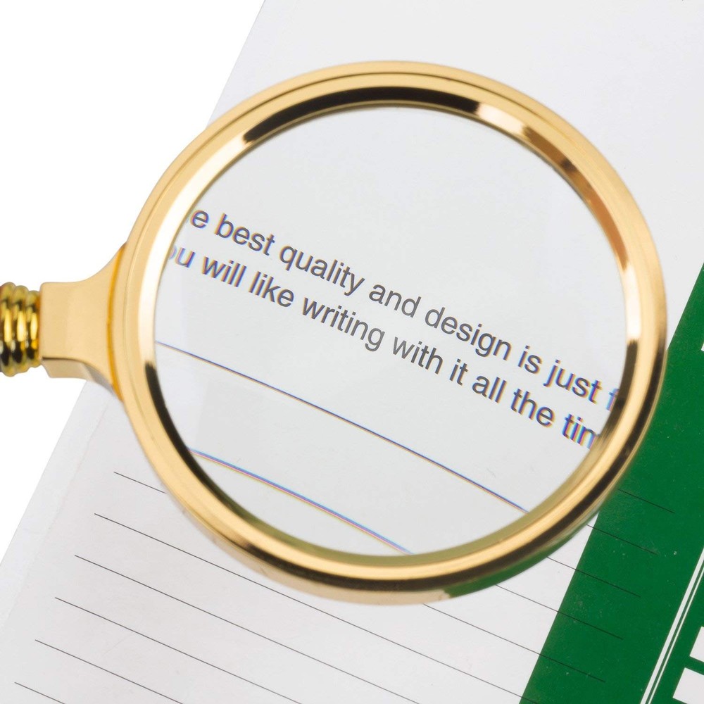 BASUNE 10X Handheld Magnifier, Round Lens Diameter: 80mm, Plastic Frame