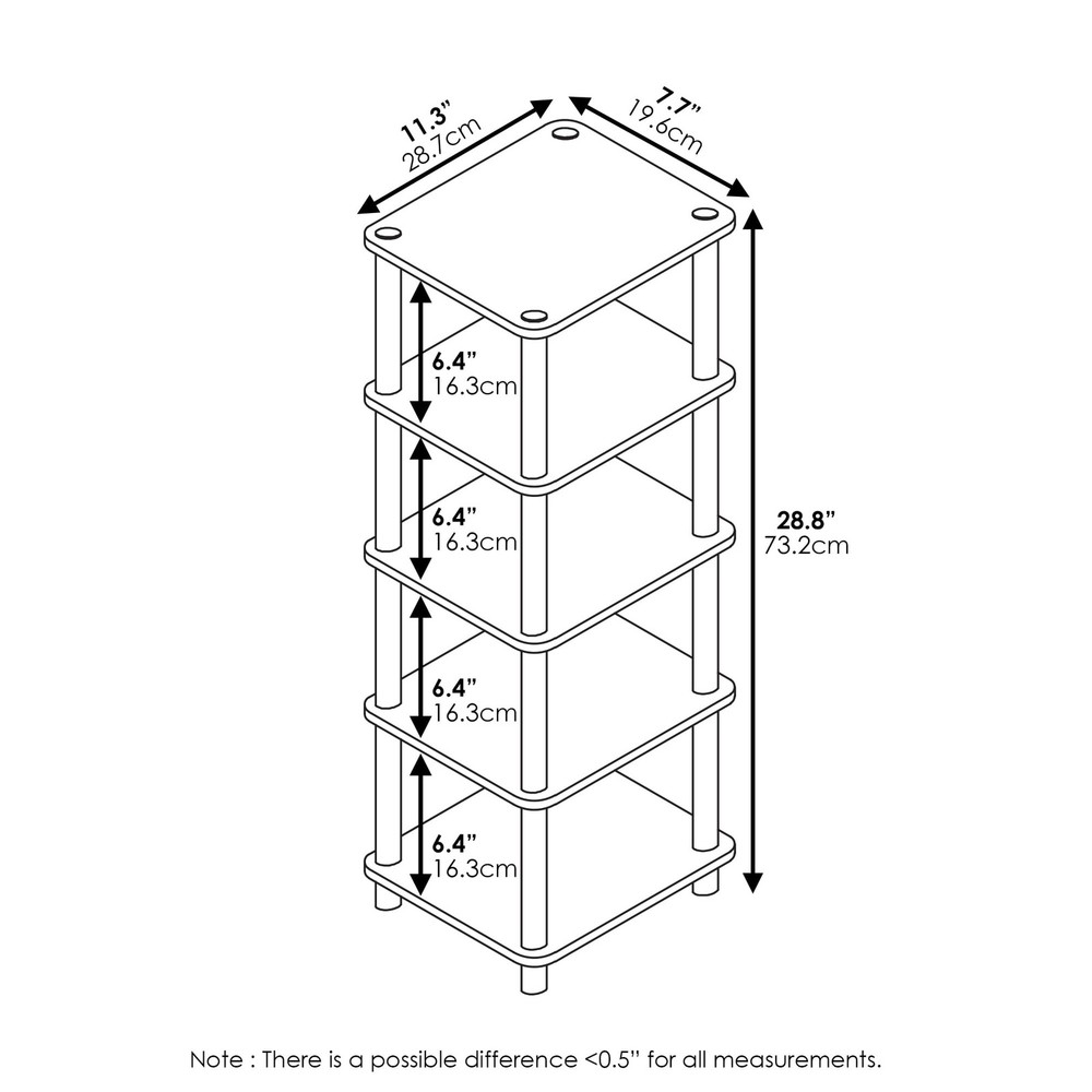 Turn-N-Tube 4-Bins System Rack Oak