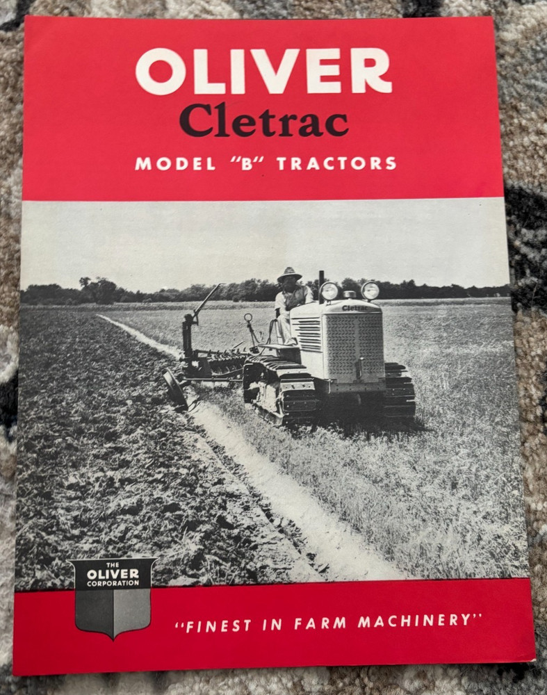 Oliver Cletrac Model B Tractor Brochure AMIL25