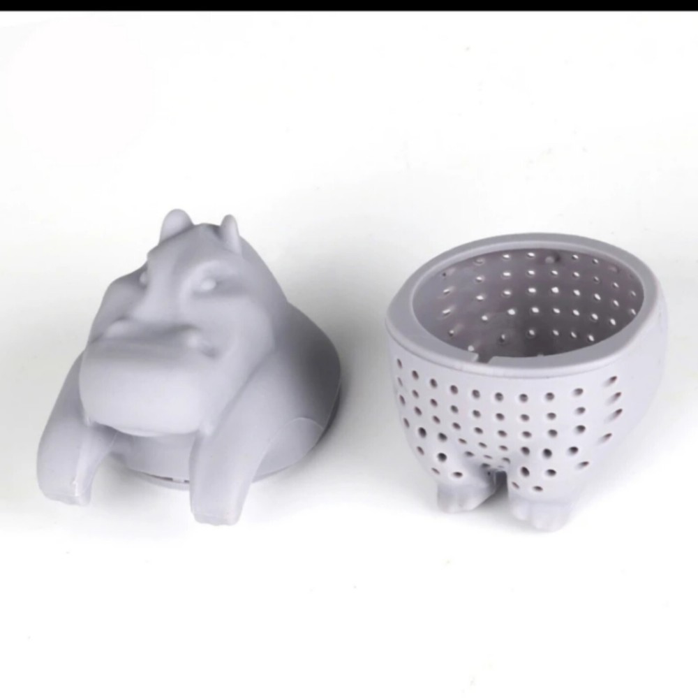 2 Pc Silicone Hippopotamus Tea Infuser Steeper Tea Strainer Tea Lovers Gift