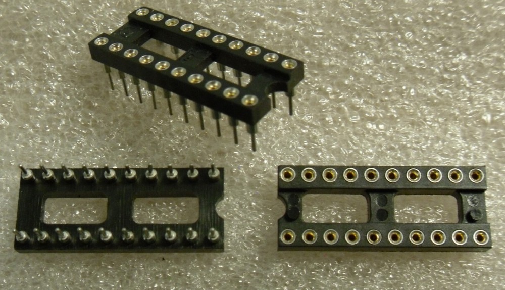 20 Pin DIP Socket - Gold Inserts Machined Pins - Samtec