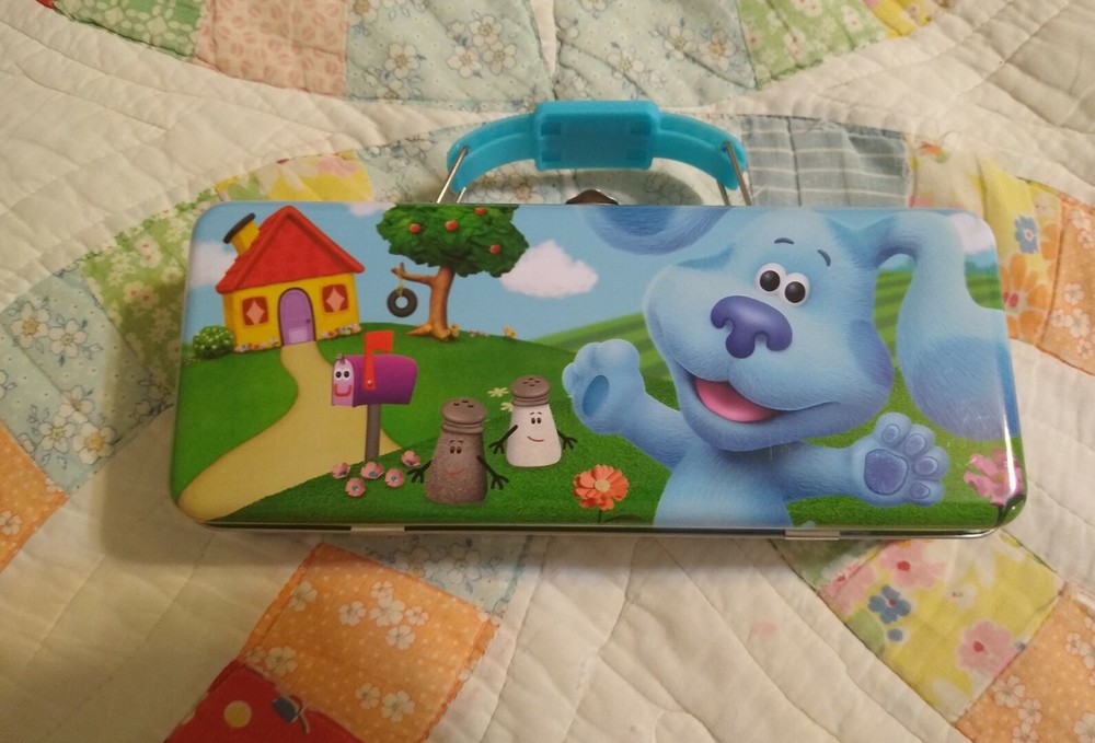 Blue's Clues & You! Tin Tool Box Handle Latch/Hinge NEW Pencil Box Storage 🆕