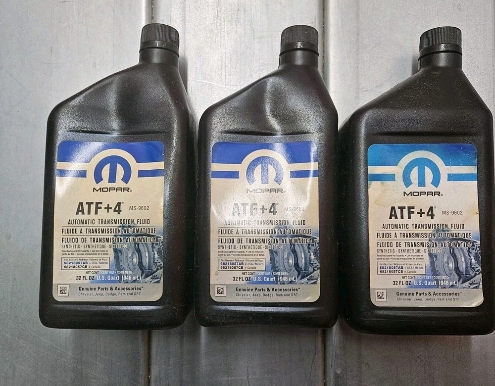 Mopar 68218057AB ATF+4 Automatic Transmission Fluid, 1 Quart 3 Pack (NOS)