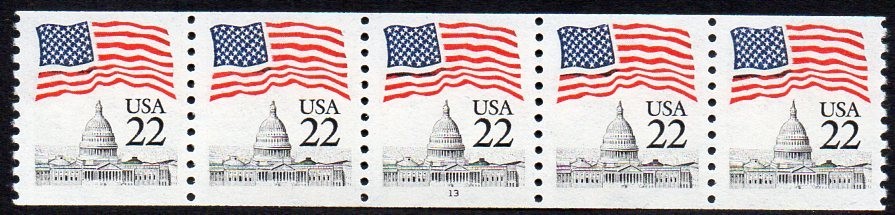 2115 22c Flag #13 PS5 MNH