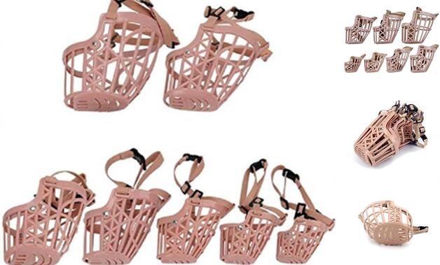 7pcs/Set Plastic Dog Muzzle, Anti Bite Adjustable Pet Basket, Dogs Training