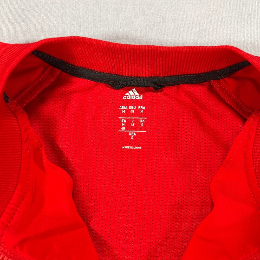 Adidas Golf Windbreaker Vented 1/4 Zip Pullover Mens S Red Adjustable