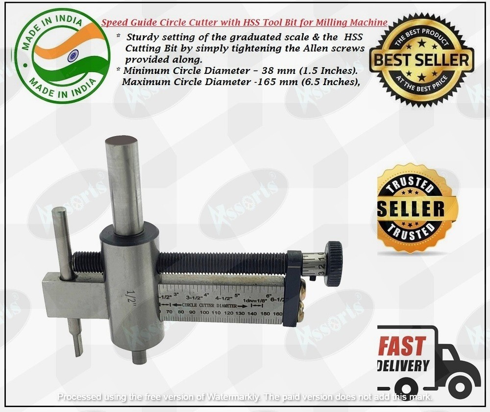 New Speed Guide Circle Cutter with HSS Tool Bit for Milling Machine Hand Tools