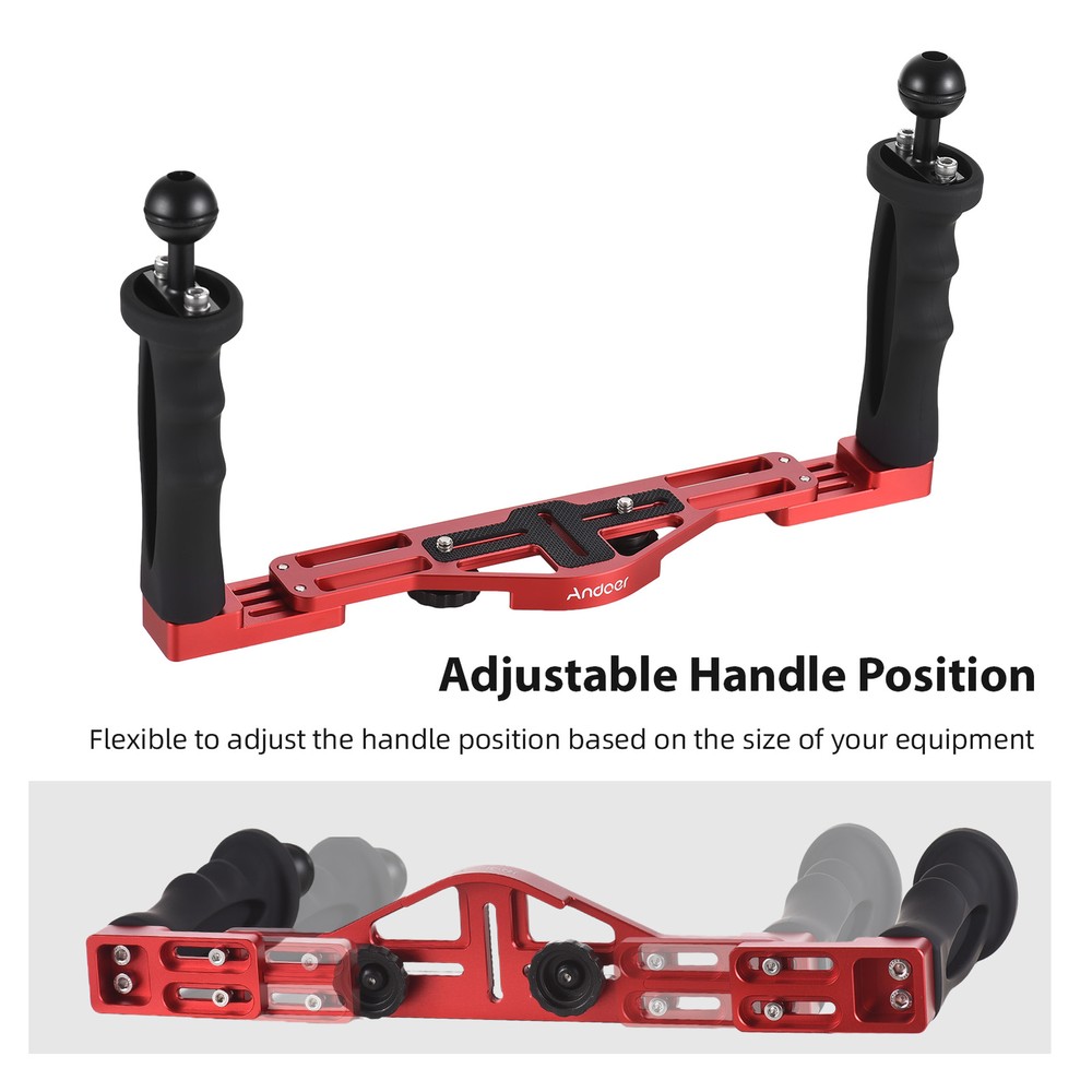 Dual Handle Diving Rig Handheld Underwater Tray Stabilizer Q5Y3