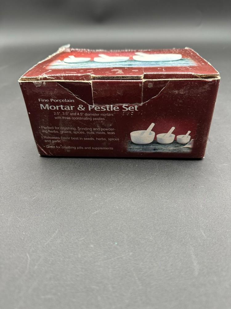 Fine Porcelain Mortar & Pestle Set