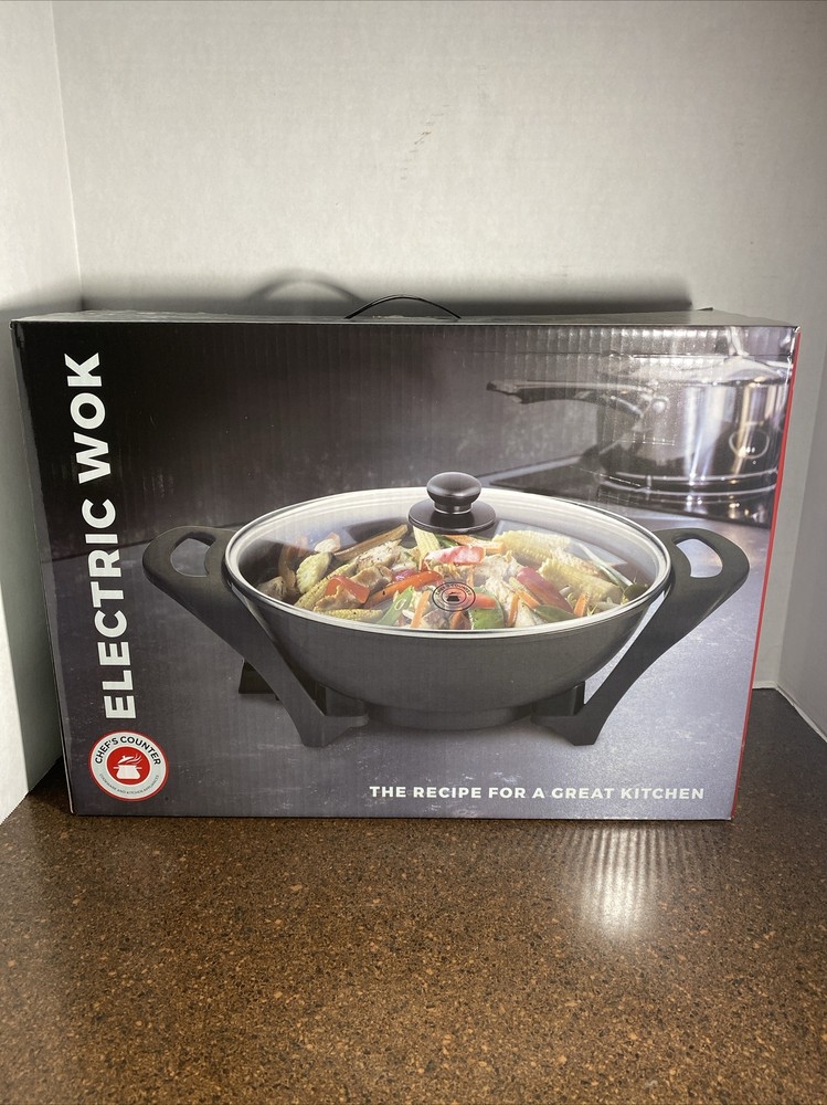 Chef's Counter Electric Wok CC-224 2 Layer Nonstick Coating