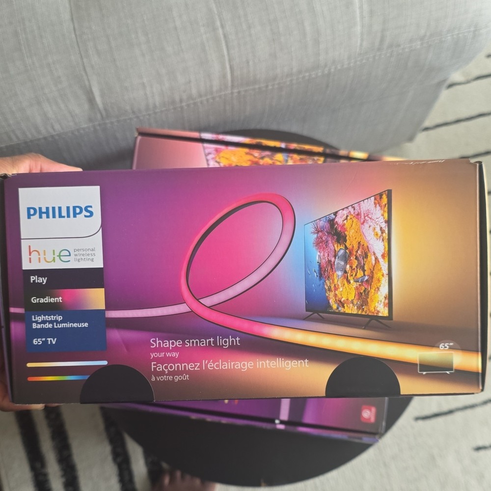Philips Hue Play Gradient Smart Light Strip 65 in Multicolor LED App Voice Cont…