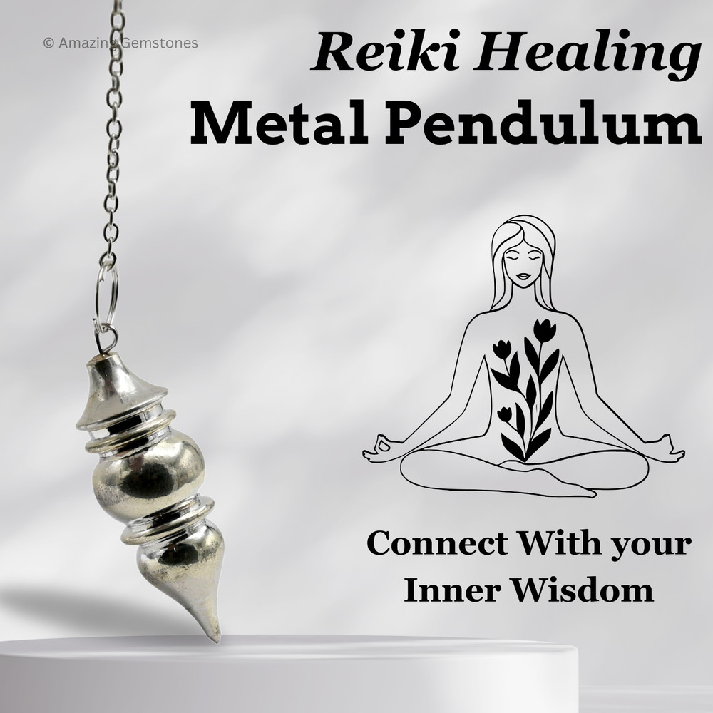 Silver Tear Drop Steel Copper Pendulum for Divination