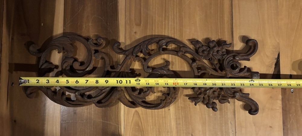 Vintage Cast Iron Rustic 25” Wall Hanging Decor