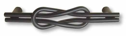 (12 Pack) 5" Wrought Iron Double Loop Pull Flat Black
