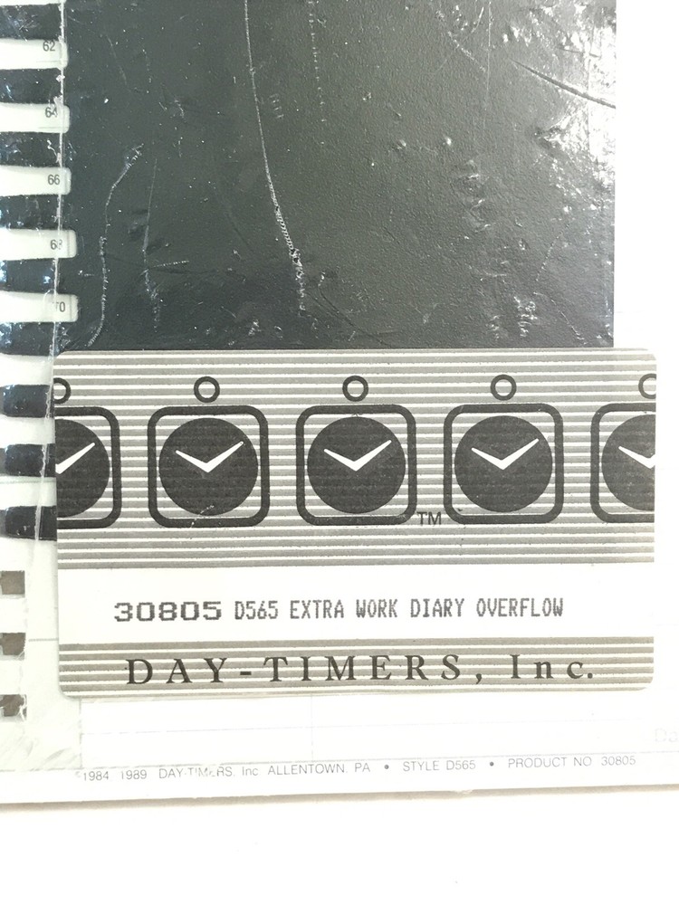 Daytimer's Refill D565 Extra Work Diary Overflow sealed package new Day Timer