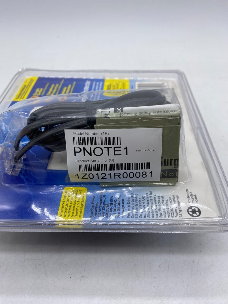 APC SurgeArrest Notebook Laptop Portable Surge Protector PNote1
