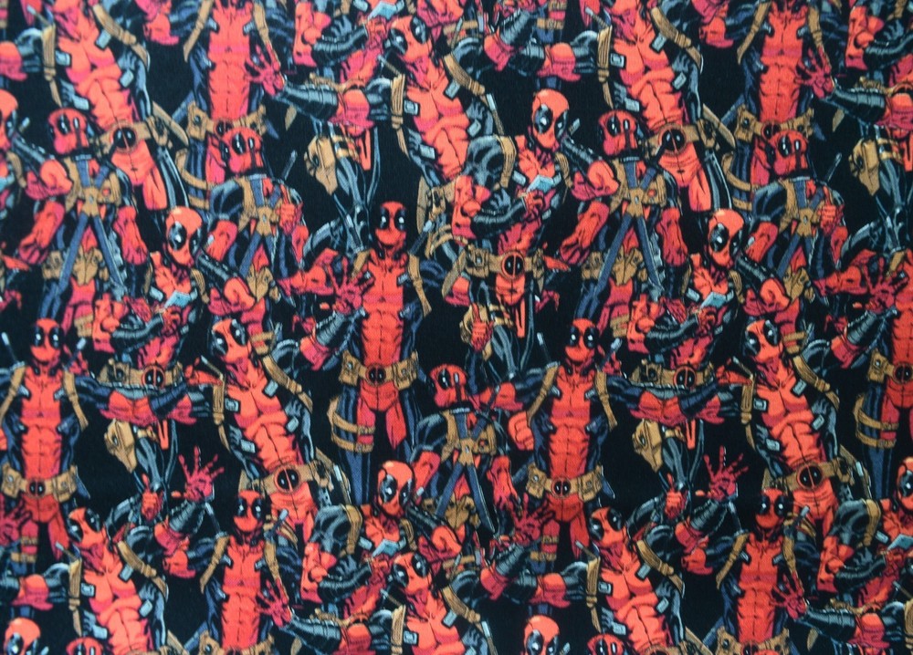 1/4 yard 100% cotton fabric Springs Creative Deadpool Packed Marvel Comics