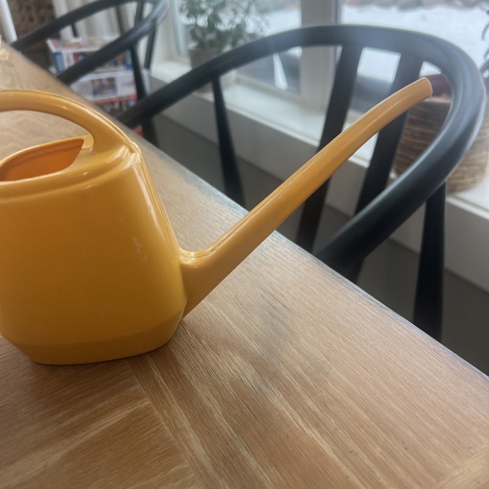 Vintage Retro Small Yellow Watering Can Plastic