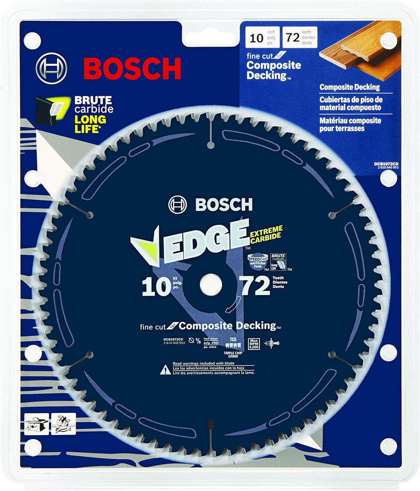 DCB1072CD 10 In. 72 Tooth Edge Circular Saw Blade for Composite Decking