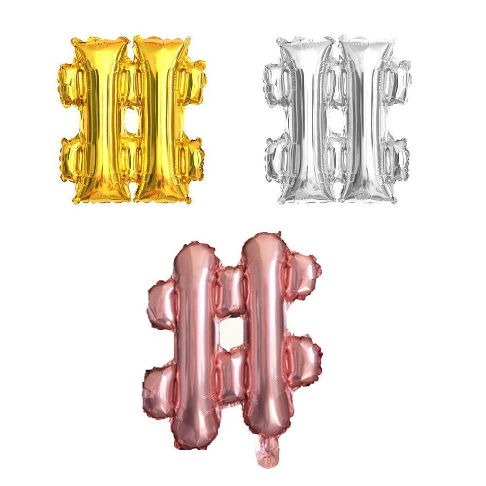 Script Cursive Balloon Foil 16" Letters balloons Symbols A-Z and 0-9 ? # & !